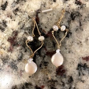 Micah 10k Gold Plated Dangle Earrings